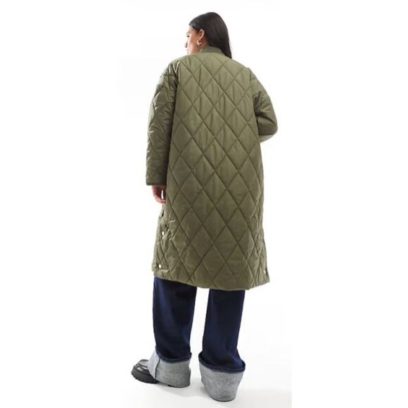 OVERSIZED Barbour $517 Re-Engineered Rhea Quilted Coat Olive Size 8 NEW - Picture 3 of 12